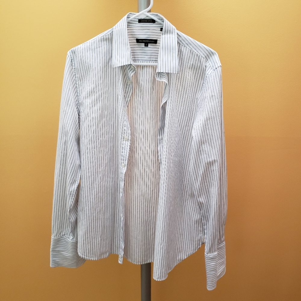 16L White/Blue Dress Shirt